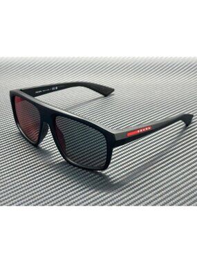 New PRADA LINEA ROSSA Men Matte Black Sunglasses 59-17-145